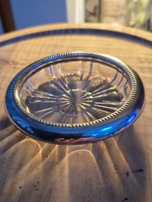 Vintage Crystal Coaster/ Ashtray