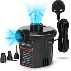 Electric Air Pump, Portable Electric Pump for Inflating/Deflating with 3 Nozzles, Quick-fill Pumps for Air Bed, Swimming Ring, Padding Pool, Toy Raft for Home & Yard (FREE POSTAGE)