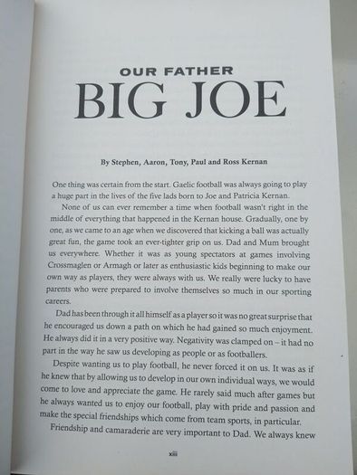 Joe Kernan signed autobiography
