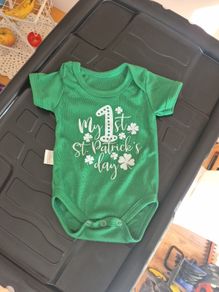 St Patrick's day baby vest