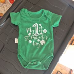 St Patrick's day baby vest