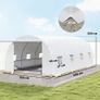 6 x 3 x 2 m Polytunnel Greenhouse, Walk-in Polytunnel Tent with Metal Frame, Zippered Door, and 8 Windows for Garden and Image 2