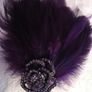 PURPLE Feather & Diamante Hair Clips Image 10