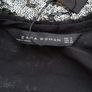 Silver-black Zara dress size M(12) with matching clutch and necklace Image 6