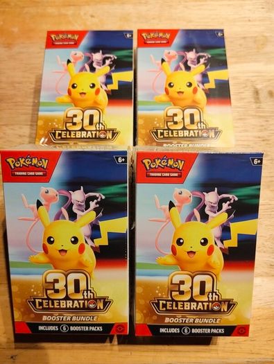 Pokemon Tcg 30th Anniversary Booster Bundle X4 English Sealed