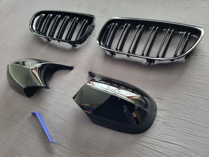 BMW 3 Series E90 E91 Pre-Lci Kidney Grilles & Mirror Covers Set Brand New