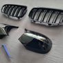 BMW 3 Series E90 E91 Pre-Lci Kidney Grilles & Mirror Covers Set Brand New Image 2