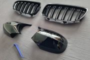 BMW 3 Series E90 E91 Lci Kidney Grilles &amp; Mirror Covers Set Brand New