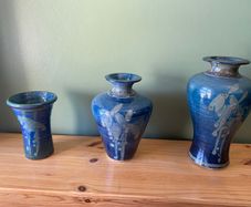 3 Louis Mulcahy Pottery Vases