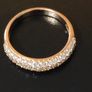 925 Sterling silver Rose Gold CZ micro pave ring Image 5