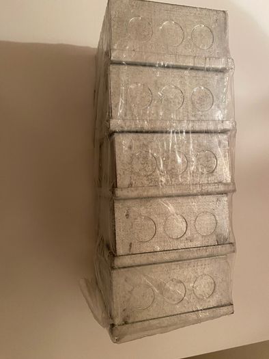 New - Galvanised Adaptable Knock Out Box - pack of 5