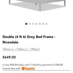 Double wooden bed