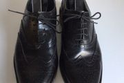 Mens Samuel Windsor Black all leather Brogues size 8 Handmade in England