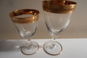 Gold layered spirits glasses