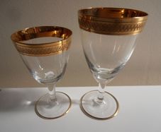 Gold layered spirits glasses