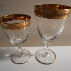 Gold layered spirits glasses