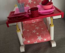 Our Generation Doll Table High Chair, Meal Set & Picnic Basket