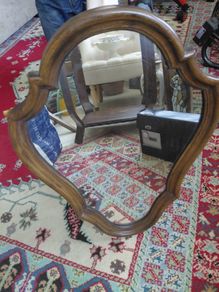 Vintage solid wood wall mirror