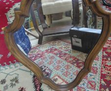 Vintage solid wood wall mirror