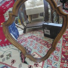 Vintage solid wood wall mirror