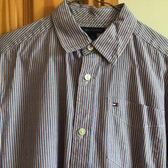 Boys Tommy Hilfiger Smart cotton striped Shirt age 12/14 years includes postage