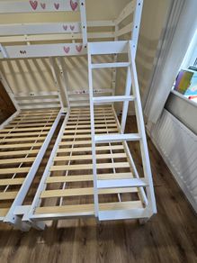 triple bunk bed with mattress