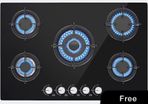Glass Gas Hob 5 burners