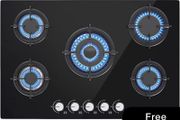 Glass Gas Hob 5 burners
