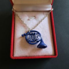 Blue French Horn Pendant Necklace | HIMYM Inspired, How I Met Your Mother Jewellery