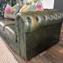 Deep Green Leather Chesterfield Sofa Image 3