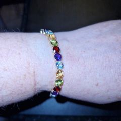 14ct gold multicoloured bracelet