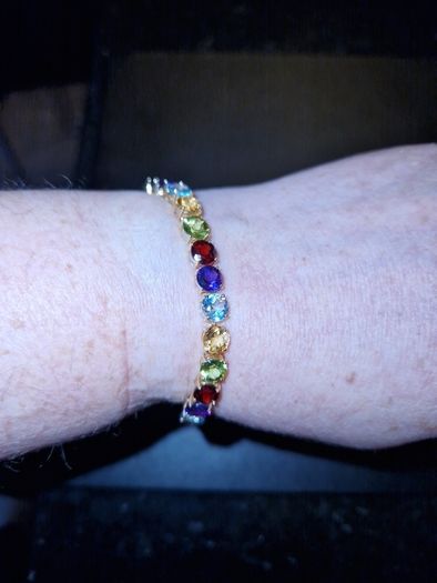 14ct gold multicoloured bracelet