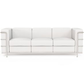 New Sofa 3 seater  white leather sofa Le Corbusier LC3