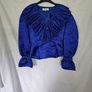 Madelene Simon Studio Blue Jaquard Blouse Image 3