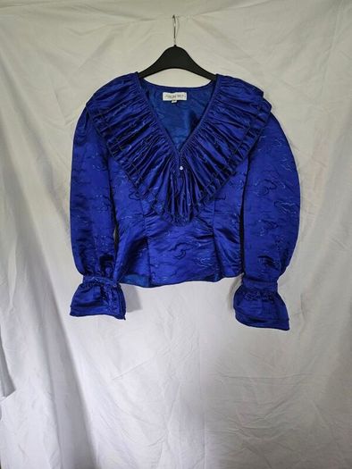 Madelene Simon Studio Blue Jaquard Blouse
