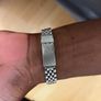 TAG HEUER WRIST WATCH, black dial with date, stainless steel bracelet strap, case ca. 34 mm Image 3