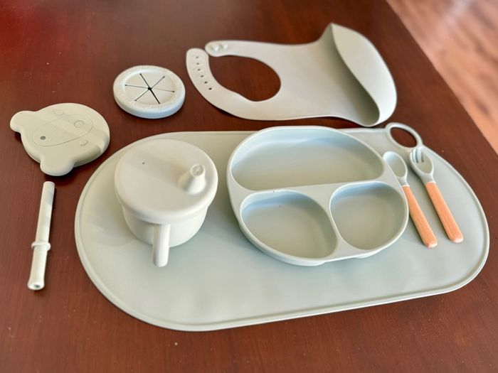 Silicone baby weaning set