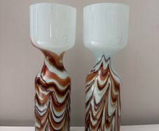 Opaline collectible Italian vase x2