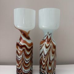 Opaline collectible Italian vase x2