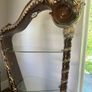 Pair of Large Ornate Harp Display Units, Glass Shelves & Lighting Image 4