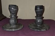 Pair of Marble Candlestick Holders