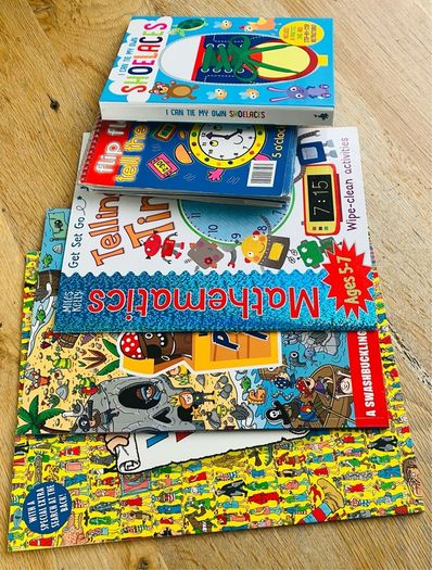 Children's Activity and Learning Books Bundle - Where's Wally, Pirate, Maths etc