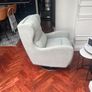 For Sale: 2 Swivel Armchairs in Grey Image 2
