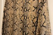 Oui Snakeskin Print Long Sleeve Blouse / Shirt (Tan / Brown)