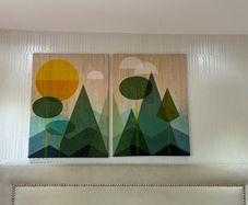 Stunning two piece canvas picture