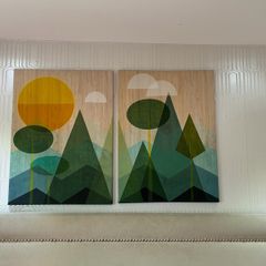 Stunning two piece canvas picture