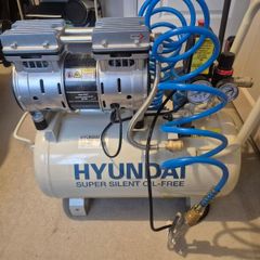 Hyundai HY7524 24L Silent Air Compressor + Draper Hose
