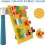 Kids Building Blocks Table and Chair Set, Multi-Activity Table with 1 Chair and 130 Pieces Large Building Blocks, Creativity Bricks Compatible Construction Toys for Boys and Girls Image 2