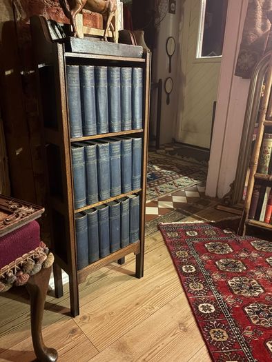1910 Oak Cased Works Of Charles Dickens
