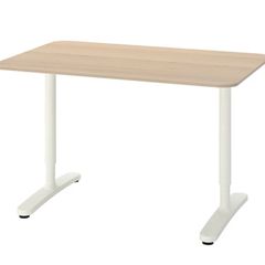Ikea Bekant Desk, White Stained Oak, 140x60 cm